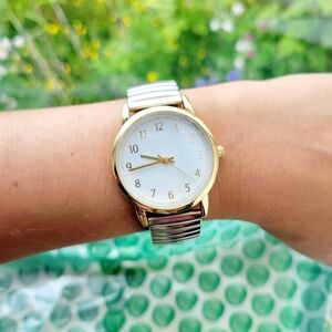 Classic Gold & Silver Stretch Watch